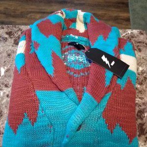 AMPLIFY Men's Cozy Tribal/Aztec Shawl Cardigan